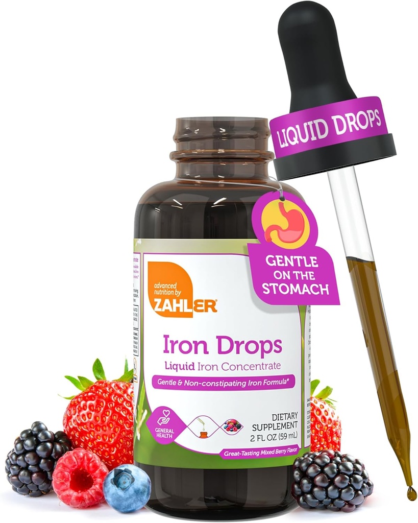 Zahlerの鉄の低下、液体のコンセントレイト、穏やかなおよび非便秘の鉄の方式、2つのFのOZ