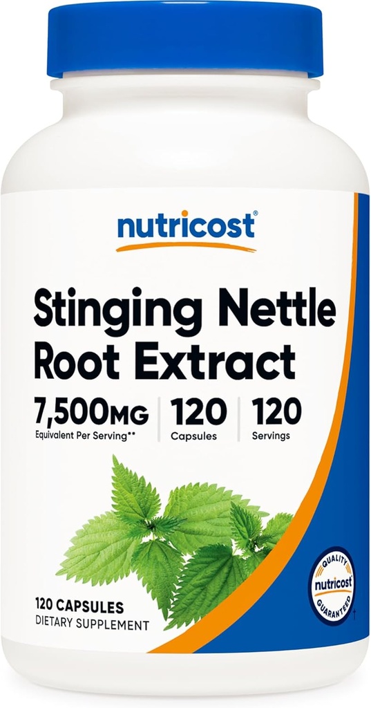 Nutricost Stinging Nettle Root Extract 7500mg Equivalent, 120 Capsules - Vegetarian Friendly, Non-GMO, Gluten Free