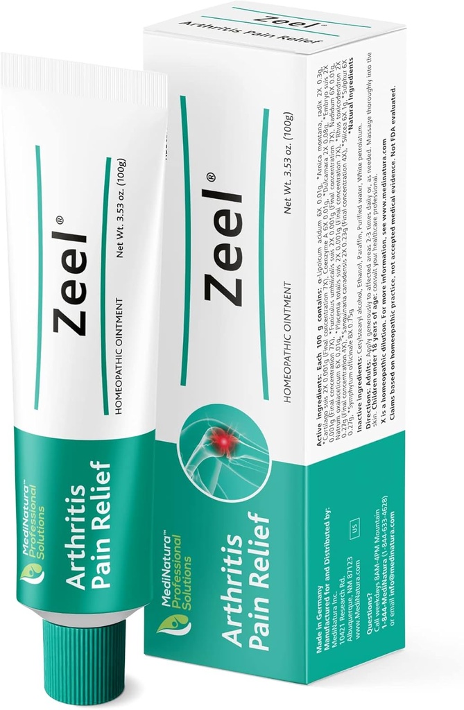 MediNatura Zeel ジョイントの剛さのための軟膏 - アルニカ + 14 有効成分 - ドイツ製 - 3.53 oz