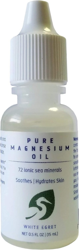 白いEgretの純粋なマグネシウム オイル、0.5 oz