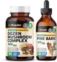 BIO KRAUTER Dozen キノコ 100 カプセル & パイン バルク チンチャー 4 Fl. Oz.