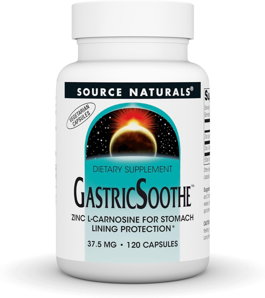 源のNaturals GastricSoothe亜鉛Lカルノシン* - 120のベジギーの帽子
