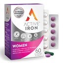 アクティブアイアンサプリメント25mg + 女性のためのマルチビタミン - 臨床的にエネルギーを増加し、疲労を軽減する可能性 - 穏やかな、非便秘鉄+女性のマルチビタミン - 30カプセル+ 30錠