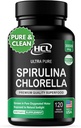 Chlorella Spirulina パウダー カプセル 3000 BMAA 無料のピュアストブルーグリーン Algae - ベスト ナチュラル デトックス 未加工ビーガン ビタミン タンパク質 グリーン スーパーフード - アメリカ製
