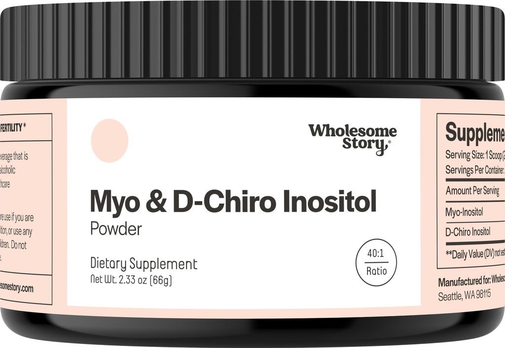 女性のためのミオイノシトール&D白イノシトールサプリメントパウダー | ホルモンバランス&ヘルシーオバリアン機能サポート | ビタミンB8 | カプセル代替品 | 40:1 比率 | 30 サービング