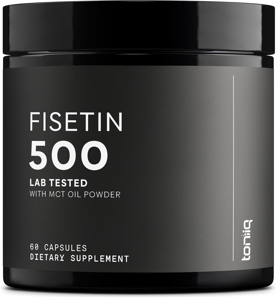 Toniiq の超高い純度 Fisetin 500mg - 98%+ 吸収のためのMCTオイルの高度に浄化された及びBioavailable Fisetinの補足-老化サポートのための第三者によってテストされるSenolyticの補足- 60のカプセル