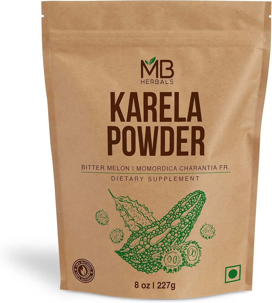 MBの草のDe-Seeded Karelaの粉8のoz/227のグラム(0.5のlb)の  100%の純粋なビターメロンの粉  Momordicaのcharantia Fr。 | いいえ防腐剤非GMOのグルテンフリー