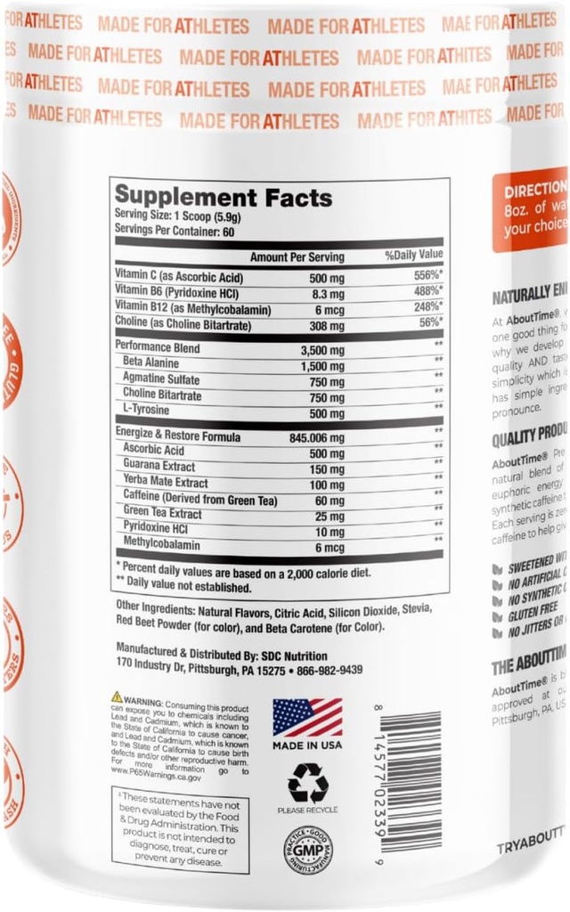 時間について プレワークアウトエネルギー + フォーカス, パッションフルーツ | 60mgカフェイン 緑茶から, 自然な味, ジッタやクラッシュなし, いいえ刺激なし, グルテンフリー, 砂糖無料, 60 サービング