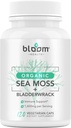 Sea Moss Supplement - Natural Irish Moss for Immune Support - Non-GMO Seamoss Capsules for Thyroid Health - Vegan Raw Seamoss Pills with Natural Powder - 120 Vegetarian Caps