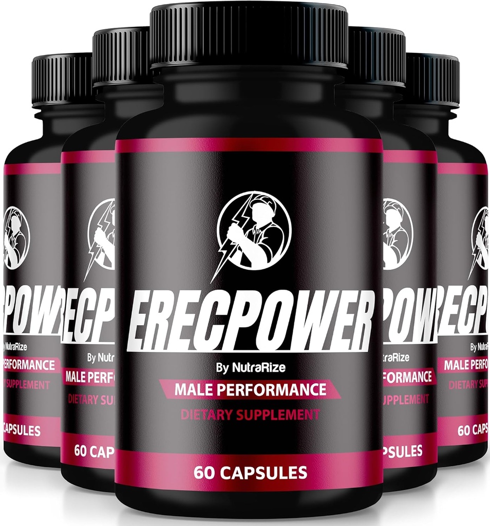 人のための(5パック)ErecPower、公式のErecPowerの丸薬、燃料エネルギーおよびサポートへの自然な男性の補足 全面的な健康、性能のためのErec力、見直し(300のカプセル)