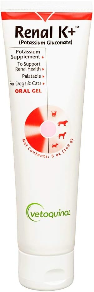 犬と猫のためのVetoquinol Renal K+ (Potassium Gluconate)のカリウムの補足のゲル、5oz
