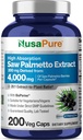 NusaPureはPalmetto 20:1のエキス、200のmgはベジーキャップごとの4,000のmgに等量200の計算非GMO、ビーガン、ベジタリアン、Bioperineを見ました