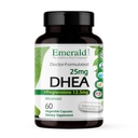エメラルドラボDHEA 25mg - ホルモンバランスを助けるための副腎サポートサプリメント* - DHEA -グルテンフリー - 60野菜カプセル(30日の供給)