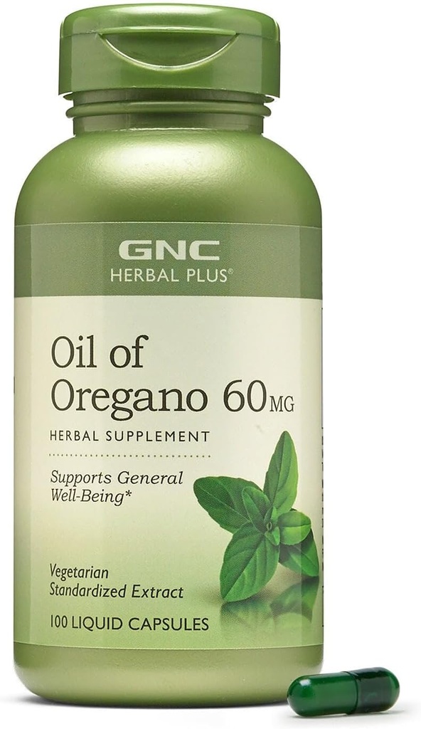 オレガノ60mgの補足、菜食主義者の GNC の草のプラス オイルは、100 のサービングをよくするサポートします