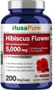 NusaPureハイビスカス花10:1抽出物、5000mg 200ベジタリアンキャップ(非GMO、ビーガン)と同等の500mg