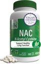 健康スロー栄養 NAC N-アセチル-Cysteine 600mg 60カプセル | 完全菜食主義者認定 | 健康肺、肝臓機能、細胞の健康をサポート | GMO大豆&グルテンフリー