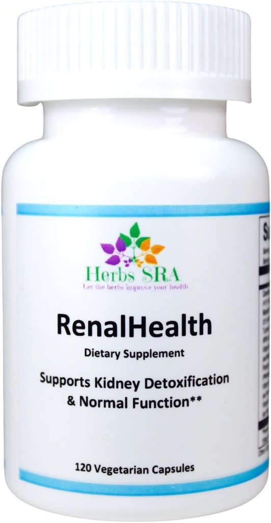 RENALHEALTH - Detox & Function Support: Herbal Supplement for Kidney Health, 120 Vegetarian Capsules