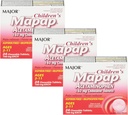 MAJOR Children’s Mapap Acetaminophen 160 mg Chewable Tablets - Pain Reliever/Fever Reducer - Aspirin Free - Ibuprofen Free - for Ages 2 to 11-24 Count (3 Pack)