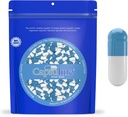 Capsuline Colored Size 00 Empty Vegan Capsules - 10000 Count - Empty Veggie Pill Capsules - DIY Vegetable Capsule Filling - Empty Caps - Kosher and Halal Certified - Non-GMO Certified (Blue/White)
