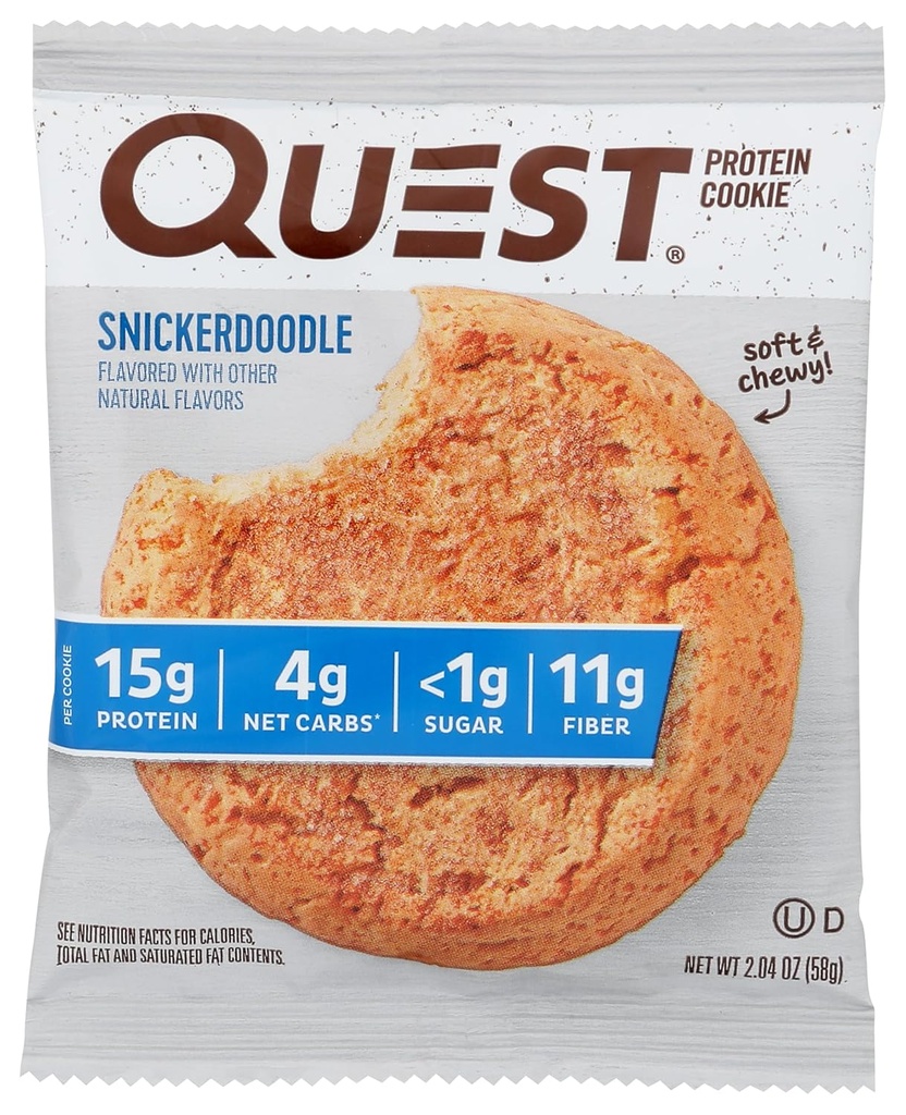 Quest Nutrition Protein Cookie(クッキー)、Snickerdoodle 2.08oz(クッキー)