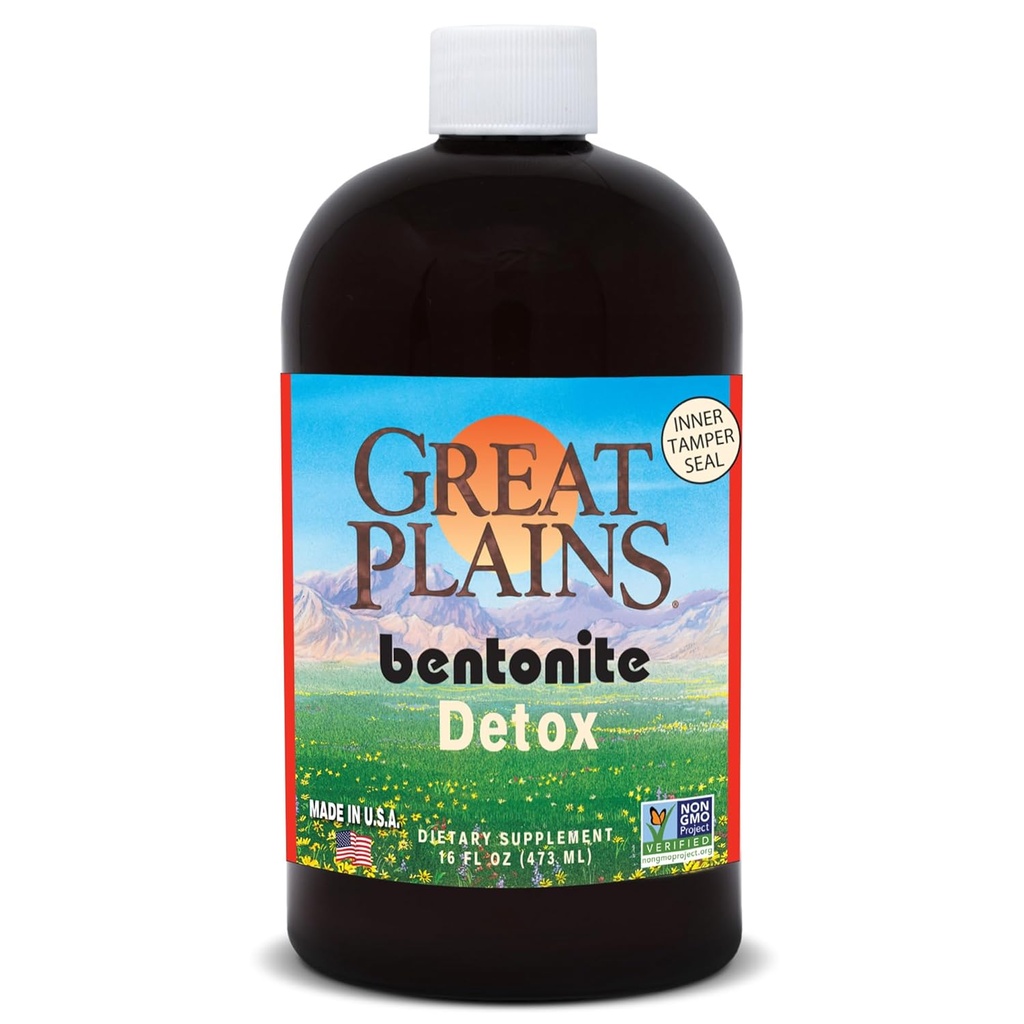 Yerba Prima Bentonite、Detox Pint、16 Ounce - 液体粘土の補足 - 食品等級 - 自然な内部の清潔