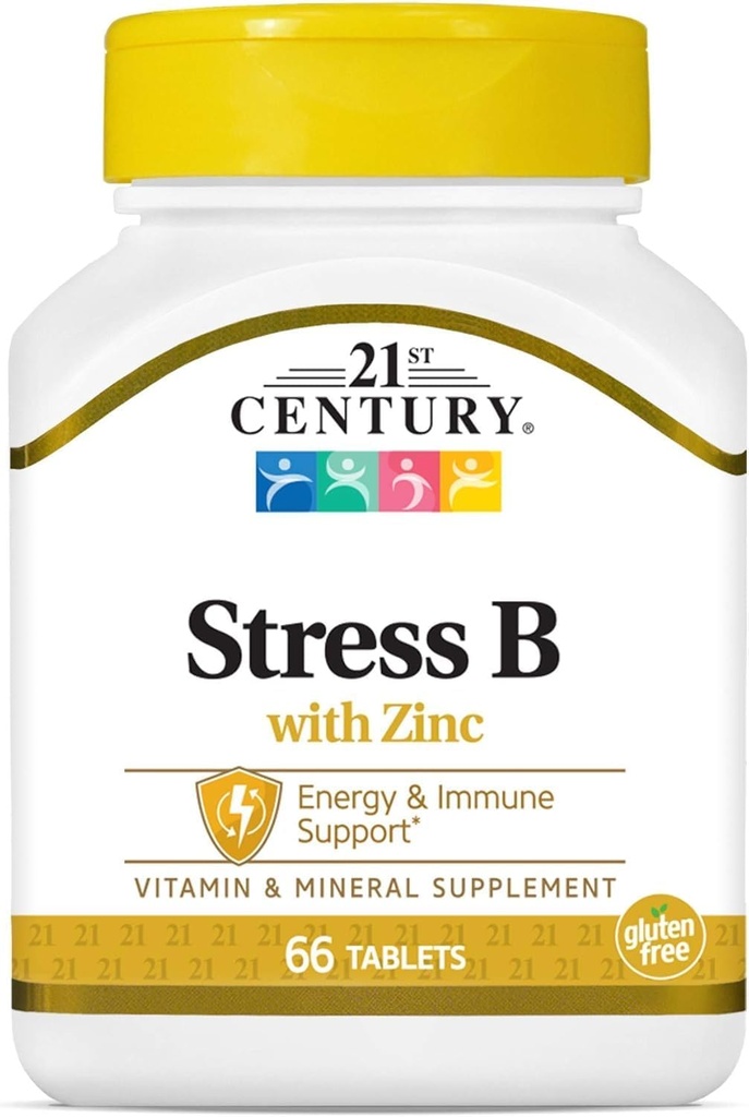 21st Century Stress Vitamin B with Zinc 66 Tabs