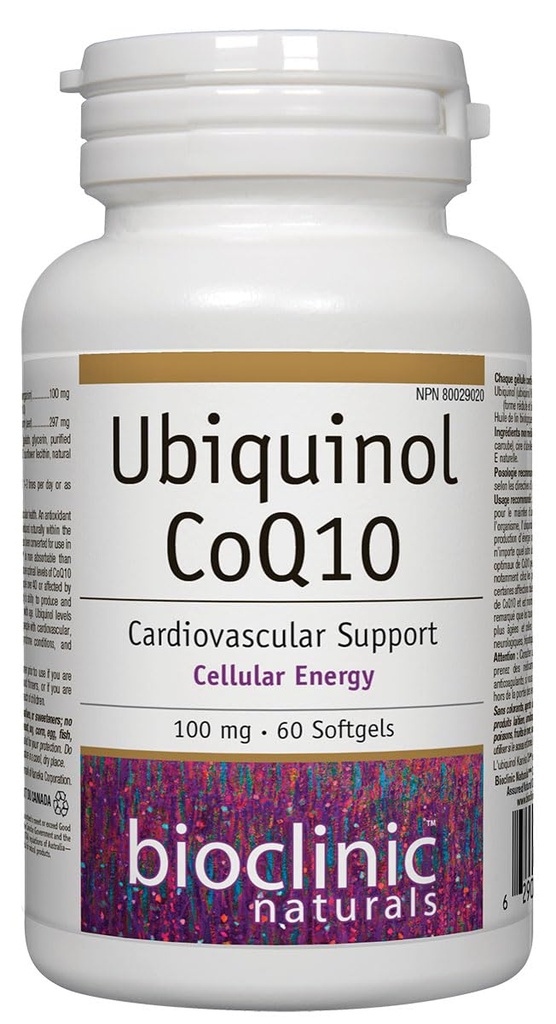 Bioclinic Naturals Ubiquinol Softgels, 60 カウント