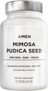 Amen Organic Mimosa Pudica Seeds カプセル, 2 ヶ月の供給, 完全菜食主義者の Mimosa Pudica Seed Plant Supplement - Mimosine 敏感な植物の丸薬 - 脂肪の容認性サプリメント - 非GMO&ビーガン - 120 カプセル