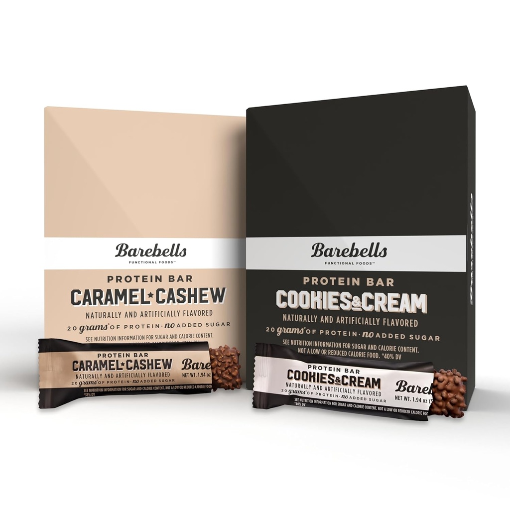 Barebellsキャラメルカシューとクッキー&クリーム - 24パック