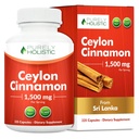 純粋にホリスティックセイロンシナモンカプセル1500mg、225ビーガンシナモンカプセル、75日の供給(25% もっとサービング)、真スリランカセイロンシナモンサプリメント