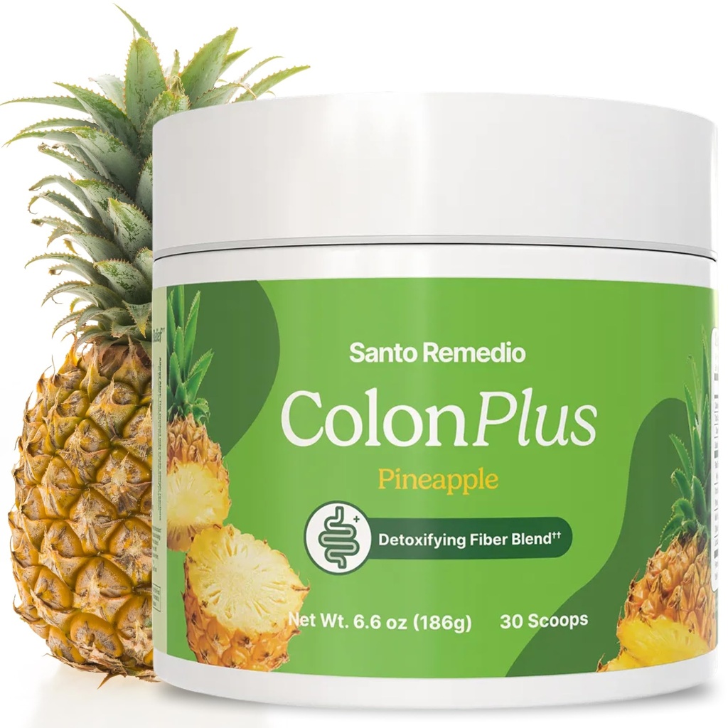 サント Remedio コロンプラス, コロンクレンザー, 食餌の Psyllium Husk 繊維とプロバイオティクス サプリメント, 30 サービング, パイナップル風味