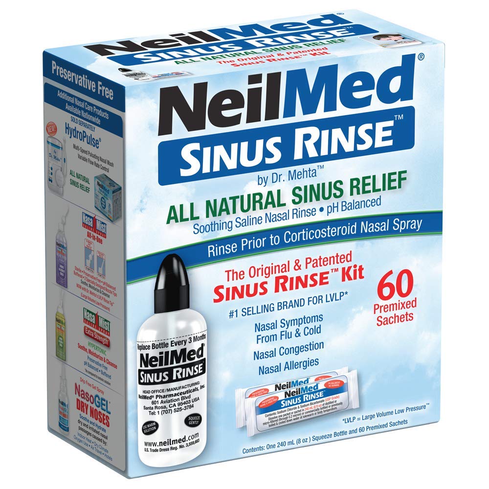NeilMed Sinus Rinse - 完全なSinus鼻リンスキット、50カウント(パッケージ1)カウントは異なる場合があります