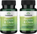 Swanson Pepsin '&' オクラ 90 キャップ (2 パック)
