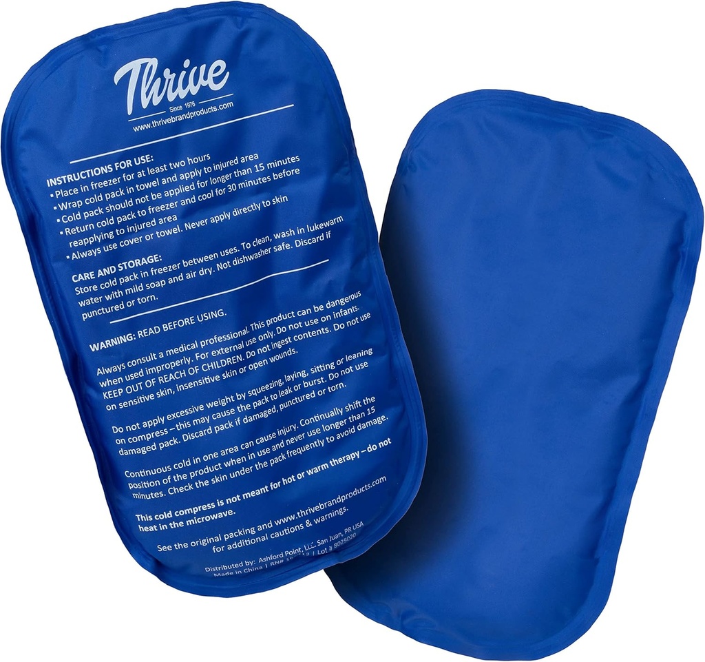 傷害の再使用可能なのための Thrive のアイス パック-大きい、暗い青、2 の計算- ゲルのアイス パック及び首、肩、膝及び背部痛みの救助のための冷たい圧縮パッド-適用範囲が広い、長持ち療法