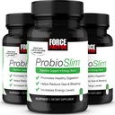 力率 ProbioSlim、プロバイオティクスおよび緑茶のエキスが付いている女性そして人のためのプロバイオティック サプリメント、ガス、膨脹、便秘、サポート 消化器の健康及び腸の健康、30の計算(パック3)