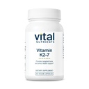 Vital Nutrients Vitamin K2-7 | 心、骨の健康を促進します | ビタミンK2 + MK7 | ビーガンビタミンKサプリメント | グルテン、酪農場、大豆フリー | GMO | 60カプセル