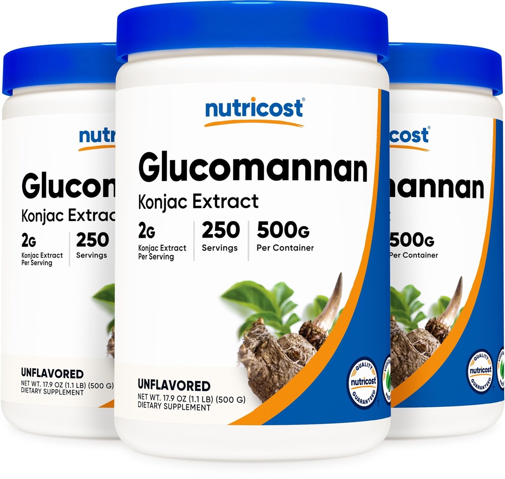 Nutricostのグルコマンナンの粉500G (3本のびん)