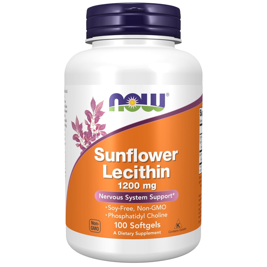 NOWの食糧はPhosphatidylコリン、100のSoftgelsのヒマワリLecithin 1200のmgを補います
