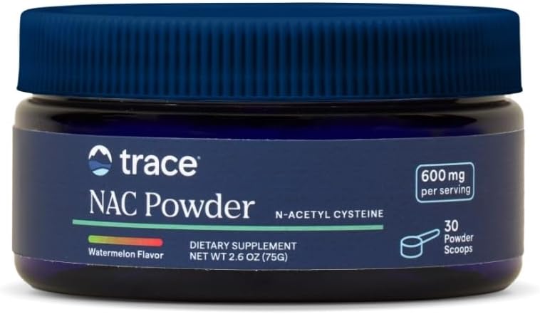 Trace Minerals NACパウダー、600mg - 免疫健康&呼吸システムサポート - N-アセチルL-CysteineとAid Glutathione生産 - Watermelon、2.6 oz (30サービング)