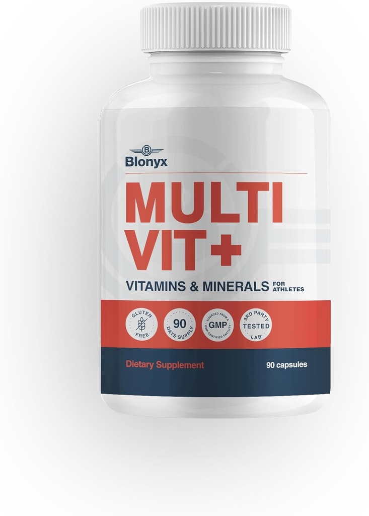 Multivit+ Athlete's Multivitamin - Whole Food-Sourced Nutrients, Supports Performance & Muscle Health, 90 Day Supply
