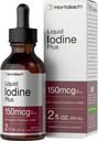 ホバハチヨウ素液滴 | 2 fl oz | 150 mcg | ヨウ素・カリウム ヨウ素液焼入れ | ベジタリアン・非GMO・グルテンフリー対応サプリメント
