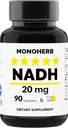モノエルブ NADH 20 mg - 90 ベジタリアンカプセル - 減らされたニコチンアミド アデニン Dinucleotide の補足