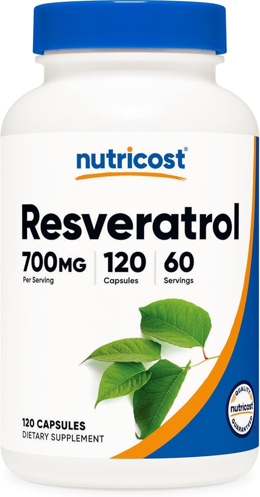 Nutricost Resveratrol 700mg, 120 Capsules - Vegan, Gluten Free, Non-GMO