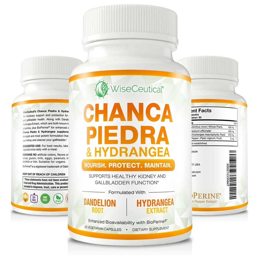 最高の強さのChanca Piedra、Hydrangea及びDanddelionの根-自然な腎臓及びGartbladderの方式-石造りのブレーカ、フラッシュ不純物、Cleanseの尿路-BioPerineによって高められる。 60 ベジギーカプセル。