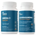 Dr. Tobias Omega 3 魚油と Ashwagandha カプセル, サポート全体的なウェルネス & バランスの取れたエネルギー & レジリエンス, 非 GMO