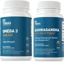 Dr. Tobias Omega 3 魚油と Ashwagandha カプセル, サポート全体的なウェルネス & バランスの取れたエネルギー & レジリエンス, 非 GMO