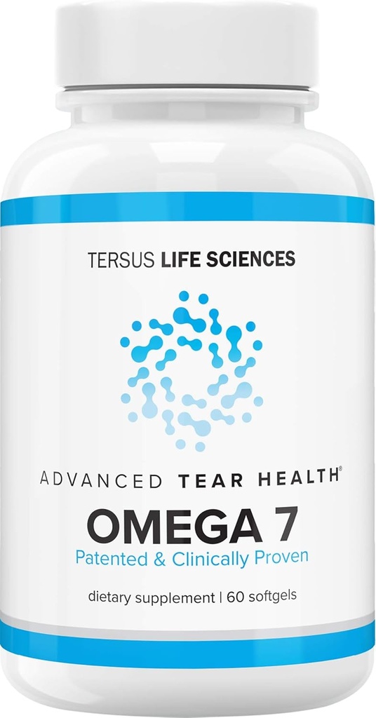 心臓7:涙の健康 - 60カウント - 高度なドライアイ - Omega7ナチュラル - ドライアイ、涙の質と痛みの刺激を支援