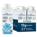 KATE FARMSの有機性小児1.2の高いカロリーのチョコレート栄養のシェイク、12g蛋白質、27のビタミンおよび鉱物、食事の取り替え、8.45のoz (6のパック)