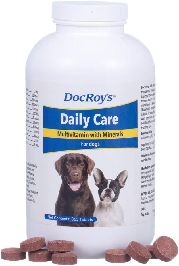 Doc Royの毎日のケア犬のためのミネラルとマルチビタミン-犬の毎日の健康の補足- 365のctのタブレット