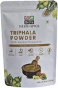 Triphalaの粉非GMOのグルテンフリー、100%の未加工、インド、Amlaの草の方式、Haritaaki、Bibhitaki、Resealable Zipロック袋(227グラム)で詰められるBibhitaki。